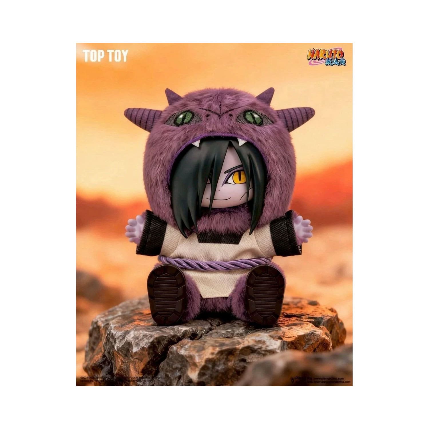 Die Naruto Cute Beast Party Series 2 Plush/Plüschfigur Sanin Orochimaru aus Naruto Shippuden sitzend im Manda Outfit.