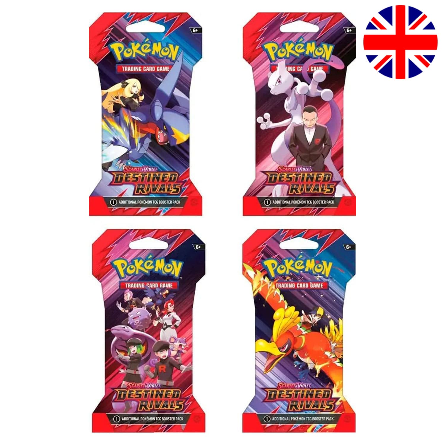 Ewige Rivalen Englisch mit Cynthia/Knackrack, Givoanni/Mewtu, Rocket Rüpel/Arbok, Smogon und Kramurx, Ho-Oh und Ethan