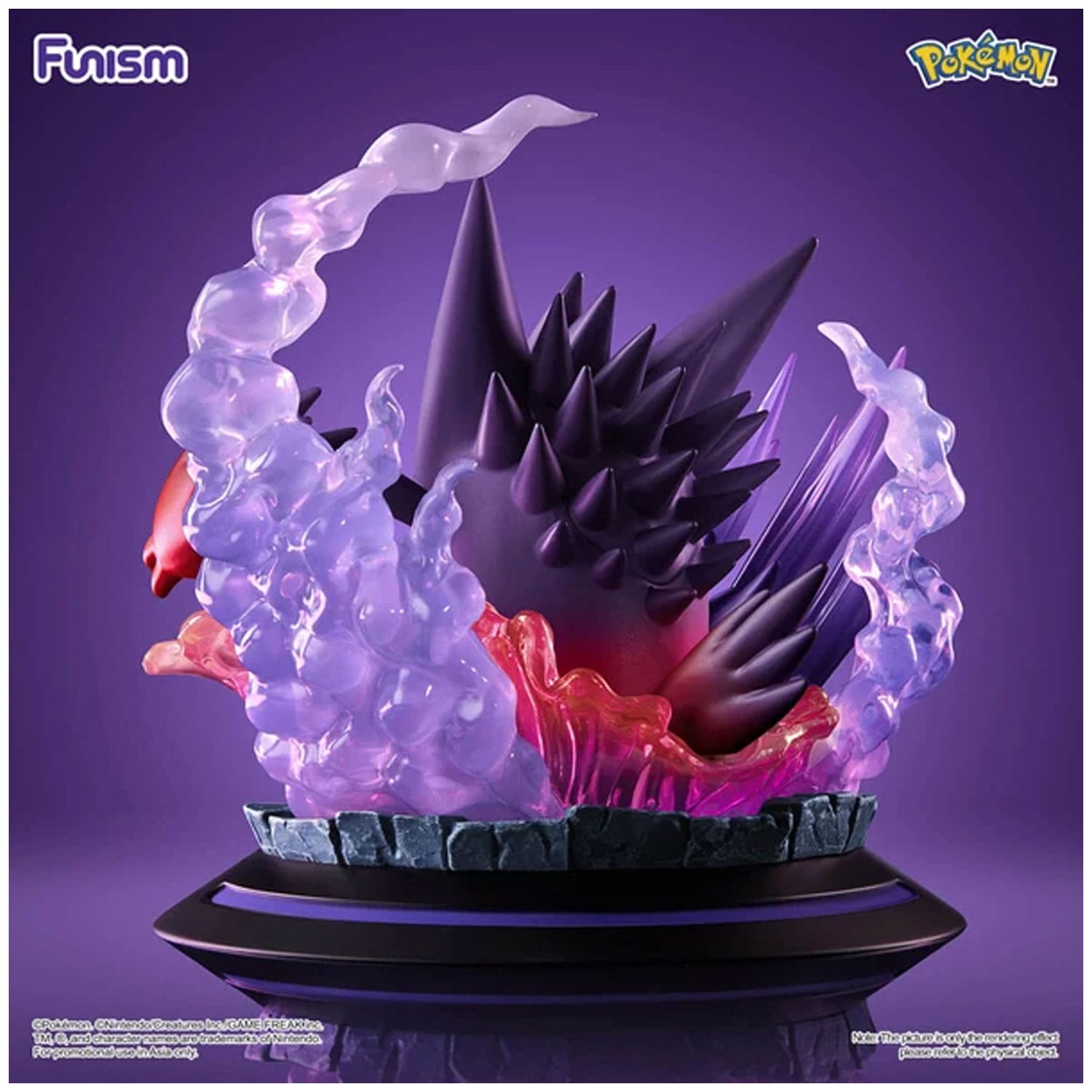 Funism Pokémon Twinkmont Series Mega Gengar Sammelfigur offiziell lizenziert für Pokémon Fans und Sammler.