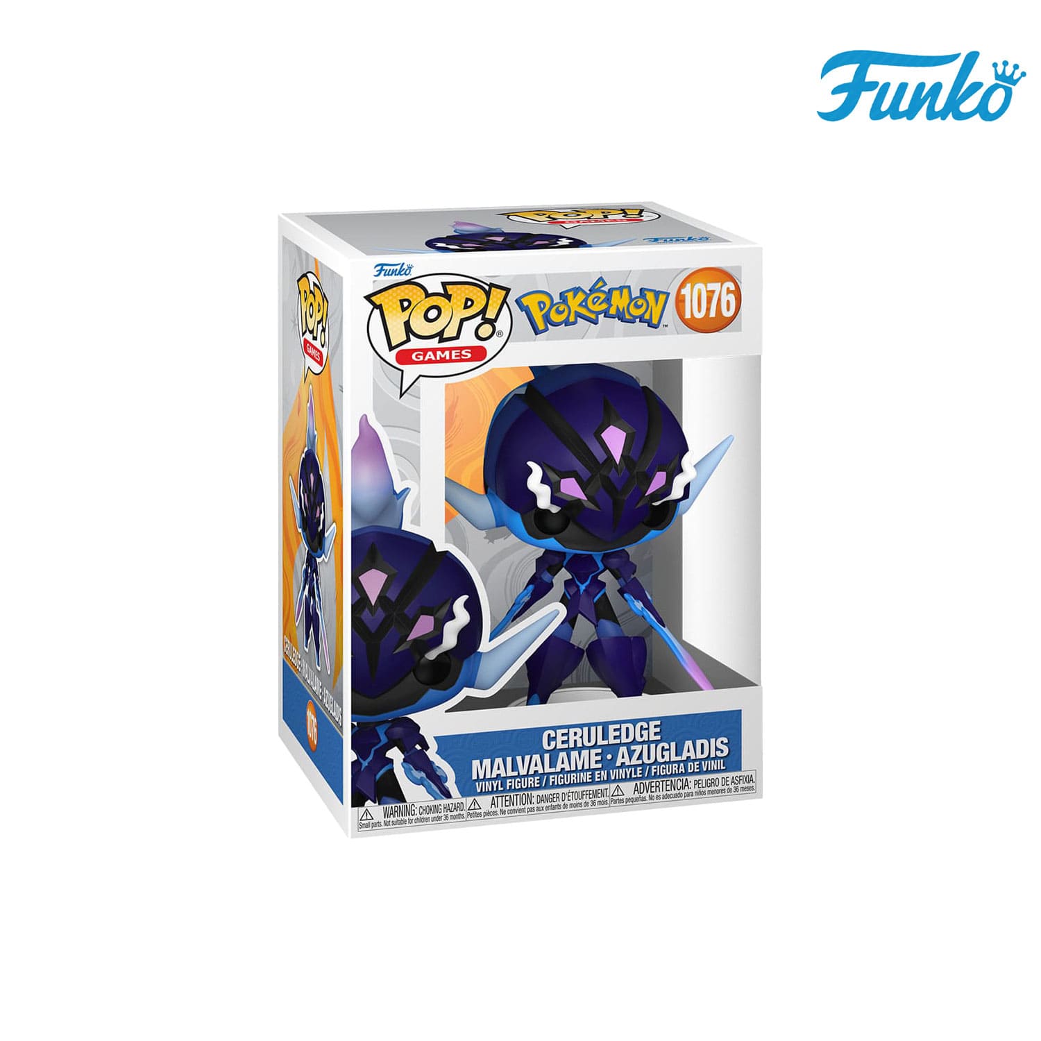 Das Pokémon aus der Paldea-Region Ceruledge (1076) von Funko POP! Games als Vynil Figure.