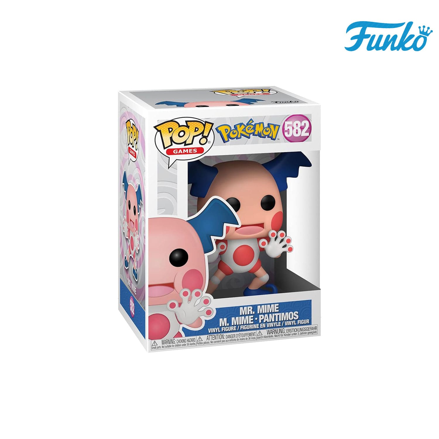Das Pokémon aus der Kanto-Region Mr.Mime (582) von Funko POP! Games als Vynil Figure.