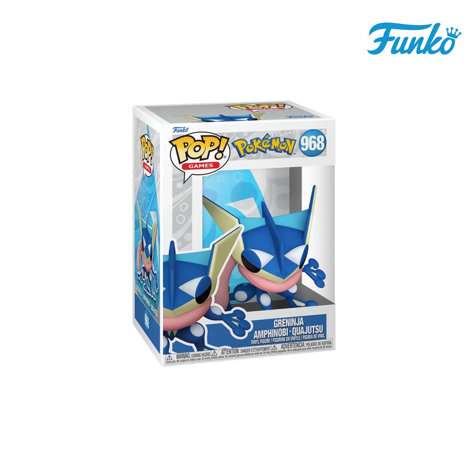Das Pokémon aus der Kalos-Region Greninja (968) von Funko POP! Games als Vynil Figure.