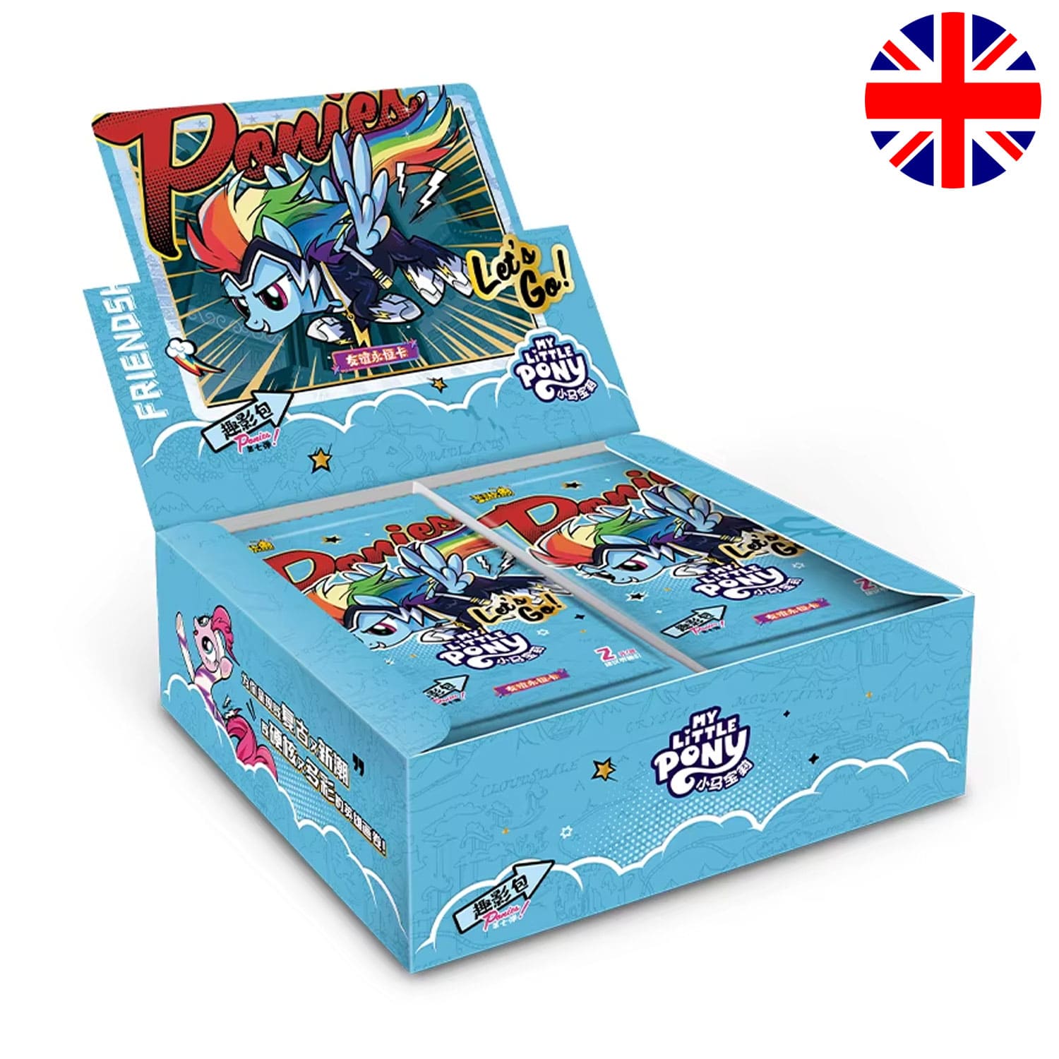 Kayou My Little Pony Friendship Eternal Fun Moments 8 Display mit Twilight Sparkle, Rainbow Dash und Pinkie Pie Karten.