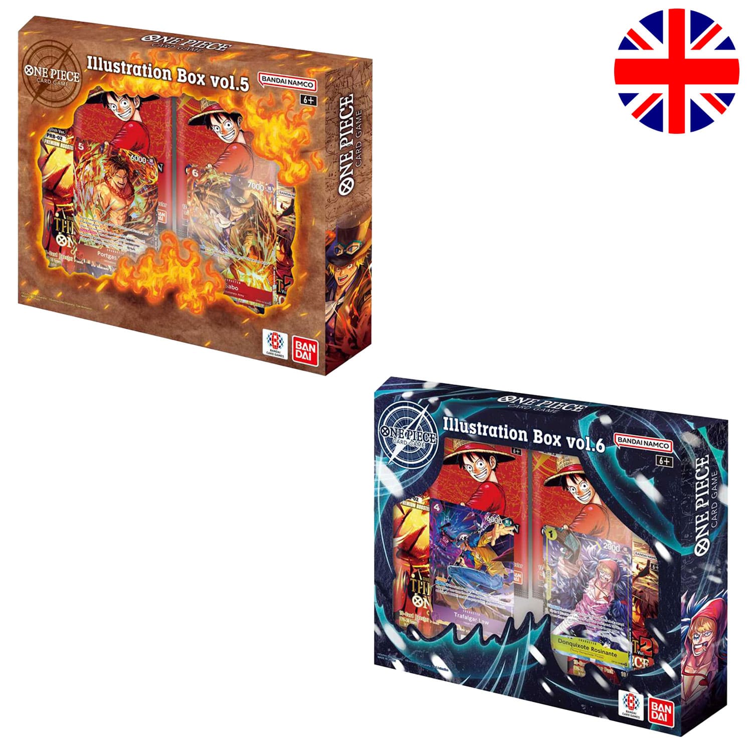 One Piece Card Game - Illustration Box Vol.5 und Vol.6 Englisch!
