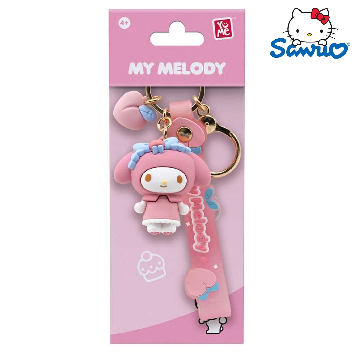 Sanrio Hello Kitty & Friends Peach Series Peach My Melody Schlüsselanhänger für Sanrio Fans, Sammler und Alltag.