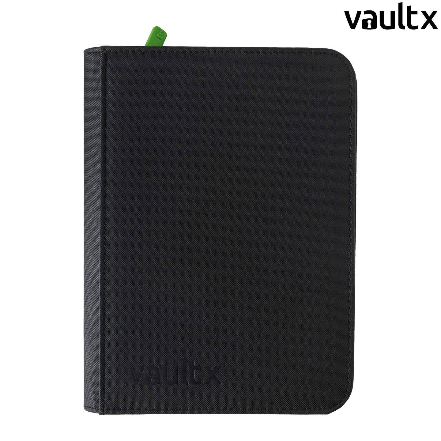 Die Vault-X_Exo-Tec-4-Pocket-Zip-Binder in der Farbe Signatur Black von außen mit Reißverschluss.