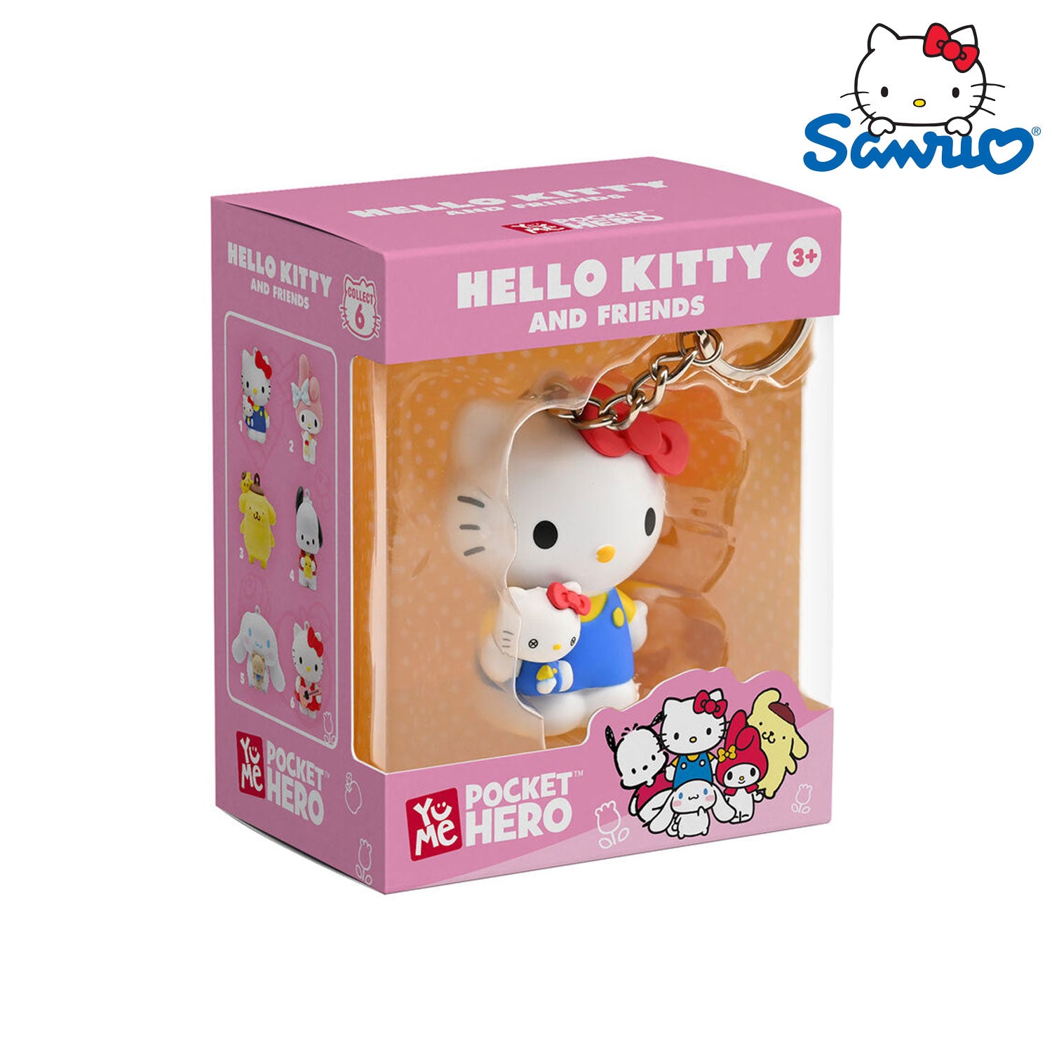 YuMe Toys Hello Kitty & Friends Pocket Hero Hello Kitty Blau Figur für Sanrio Fans, Sammler, Vitrine und Geschenkidee.