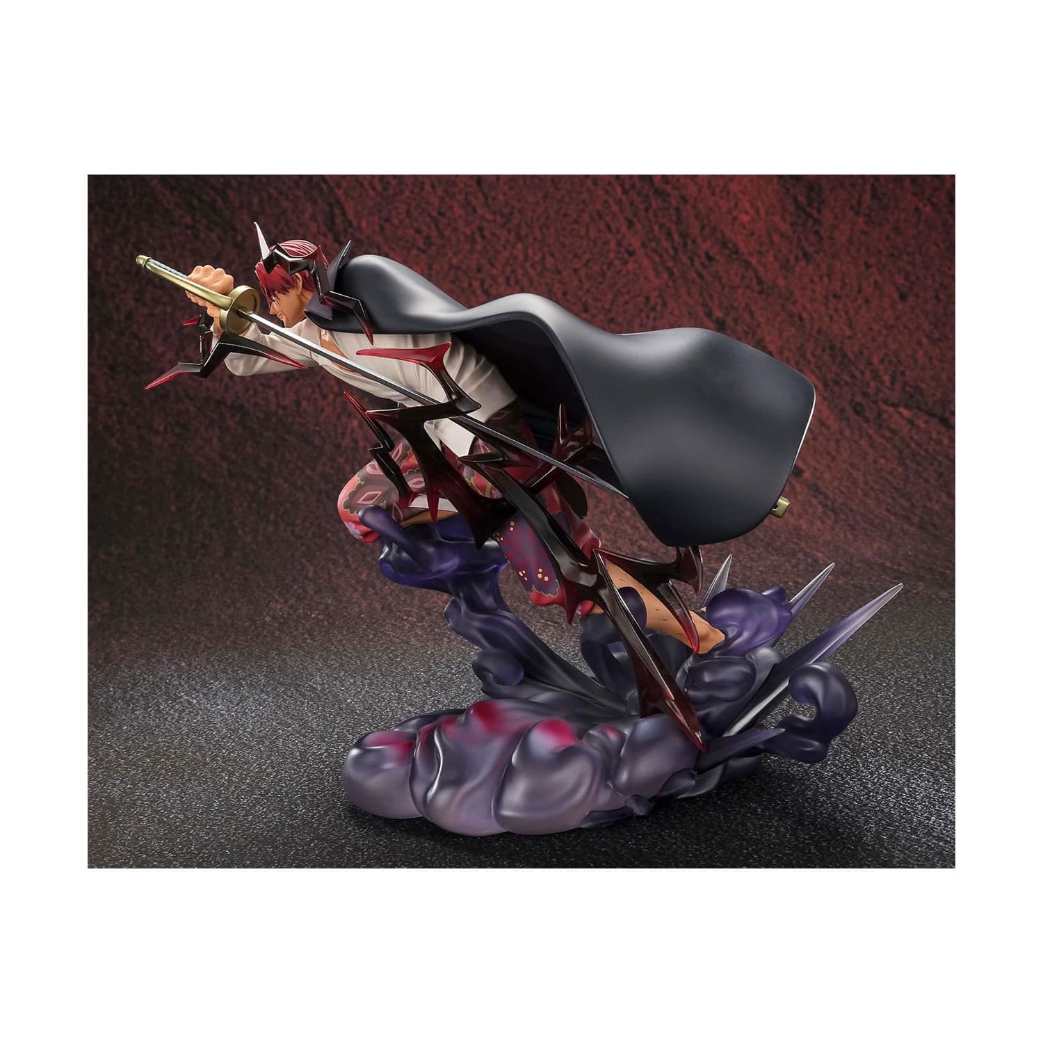 Der rote Shanks mit seinem Angriff Divine Departure aus der Szene gegen Eustass Kid.