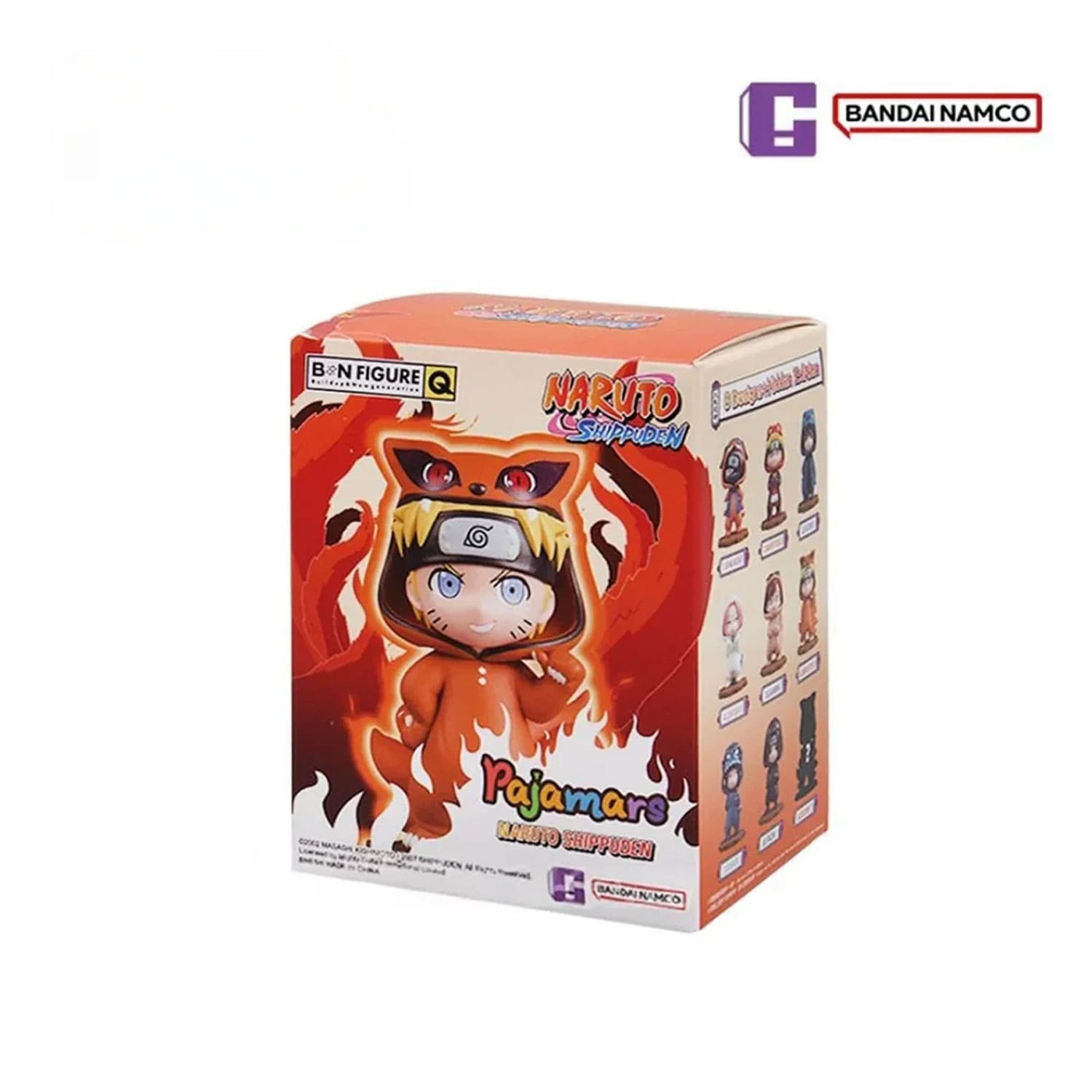 Bandai x TOP TOY x BN Figure Q Naruto Shippuden Pajamars Serie Blindbox mit 8 verschiedenen PVC Figuren, 8cm hoch.