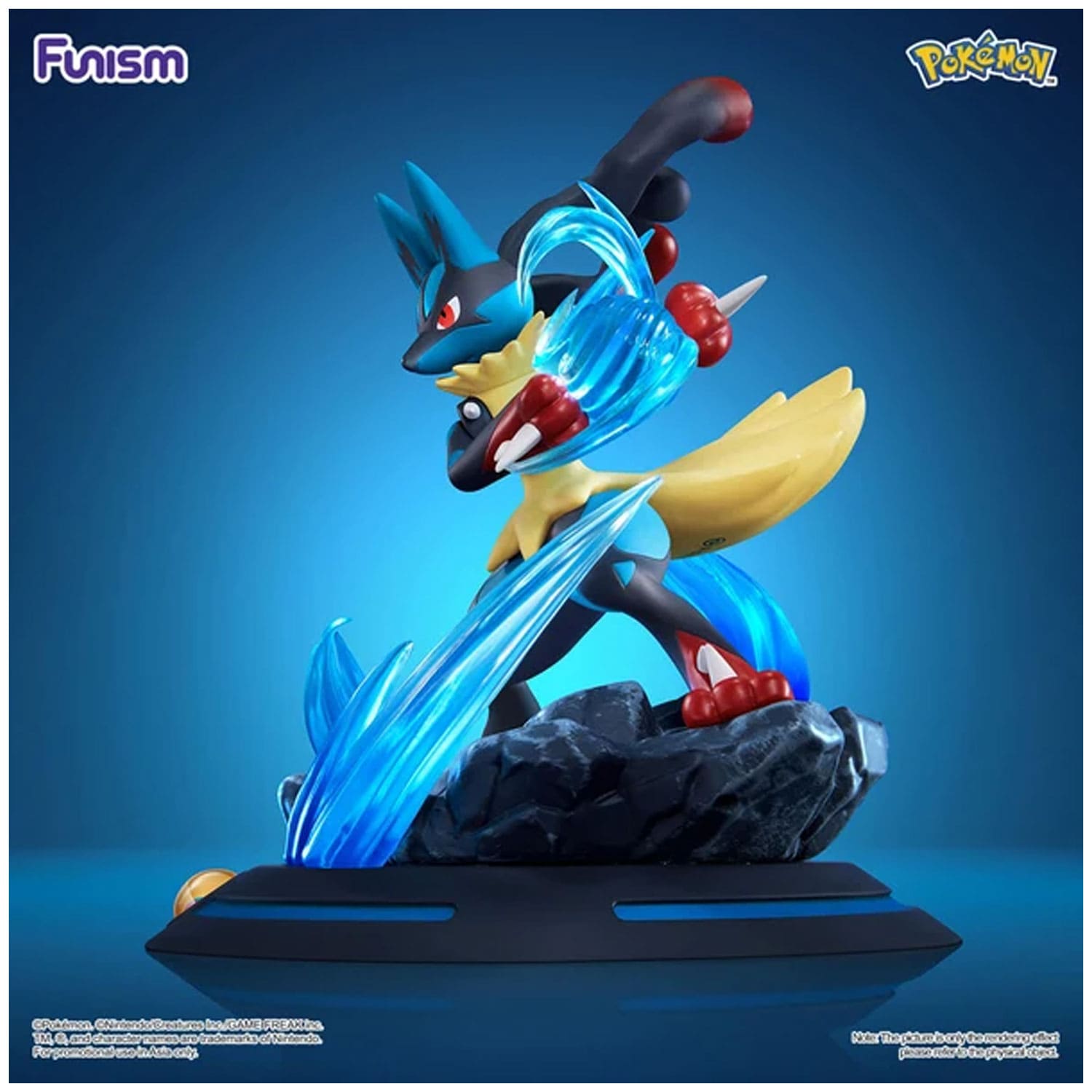 Funism Pokémon Figur Twinkmont Series Mega Lucario offizielle Sammelfigur aus PVC für Pokémon Sammler