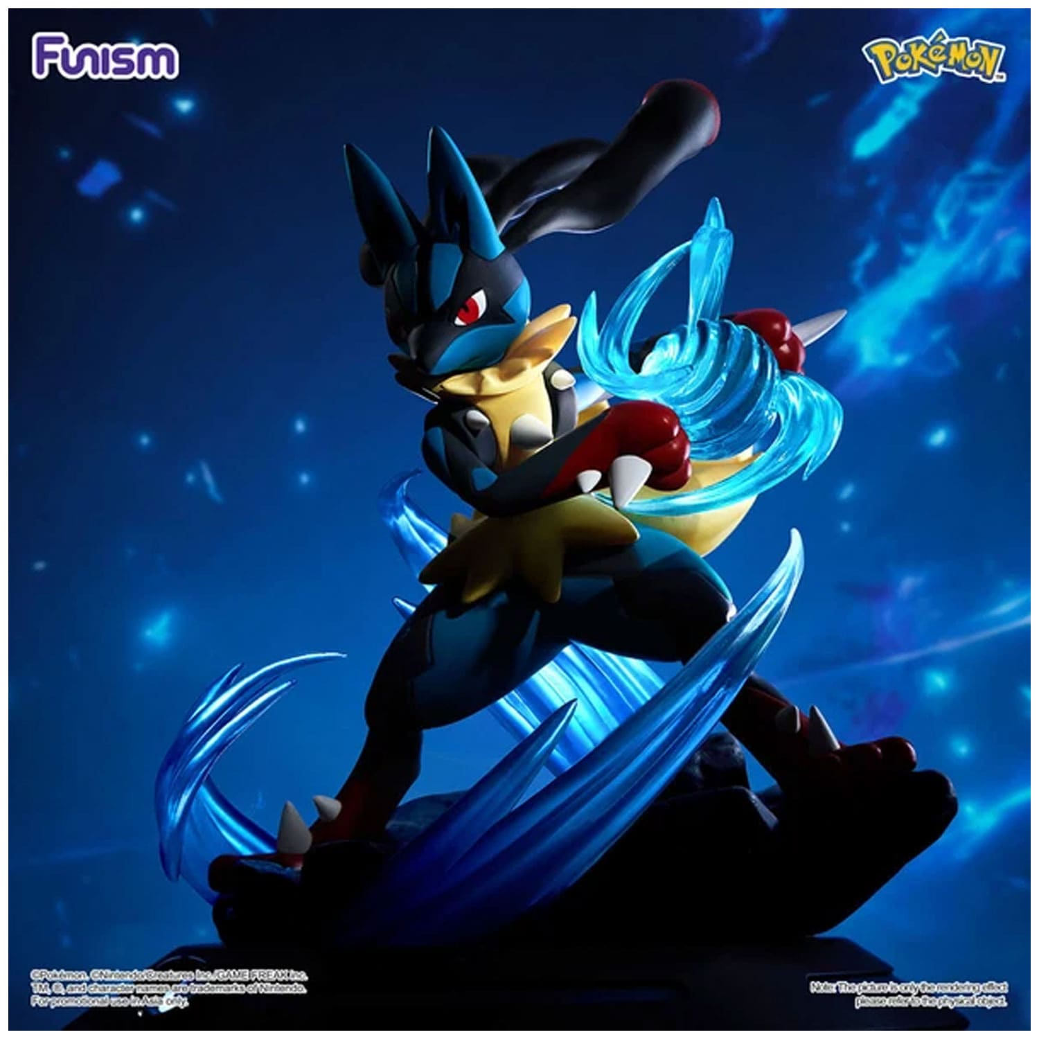 Funism Pokémon Figur Twinkmont Series Mega Lucario offizielle Sammelfigur aus PVC für Pokémon Sammler