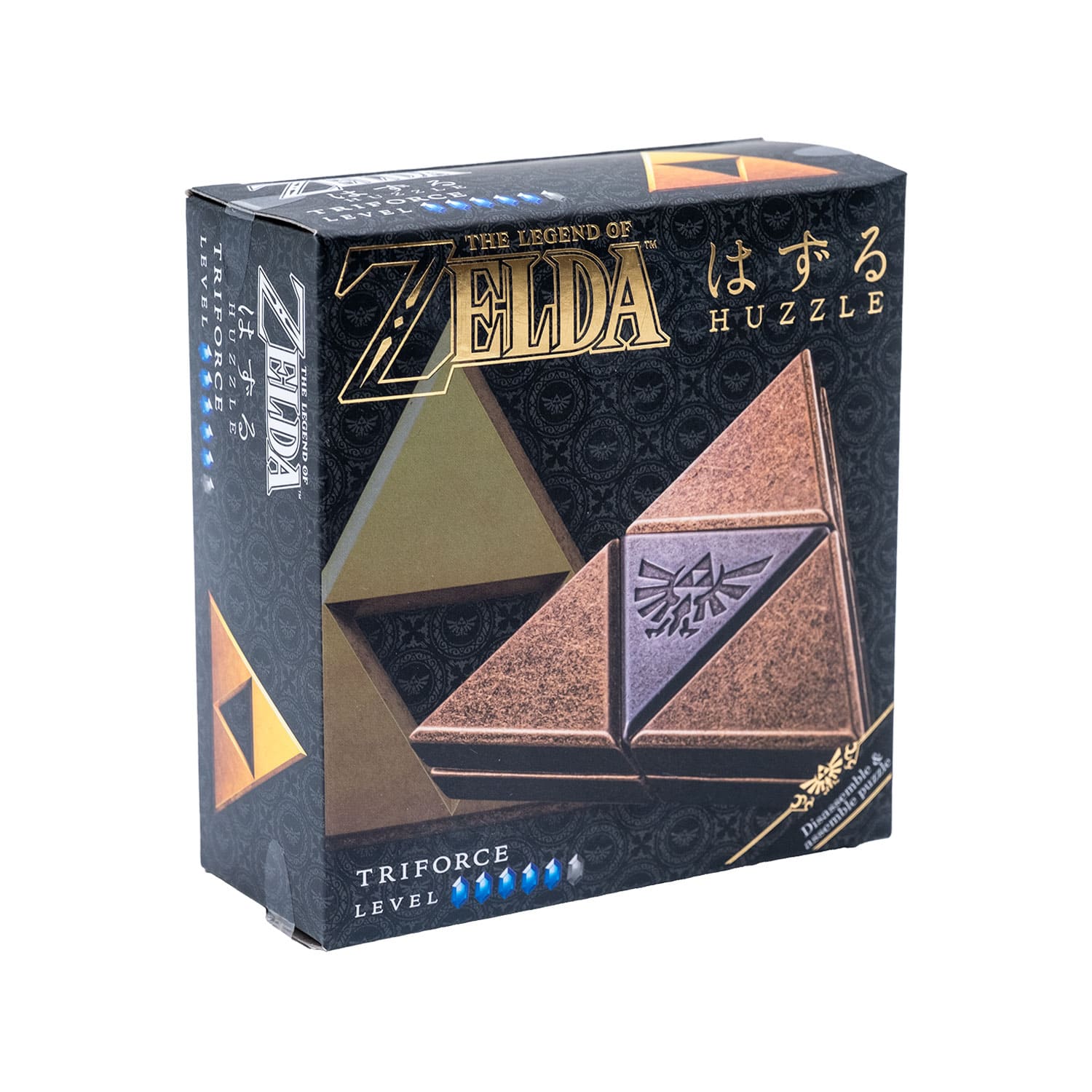 Die Verpackung des Huzzle Cast - Zelda Triforce, frontal & schräg als Hauptbild.