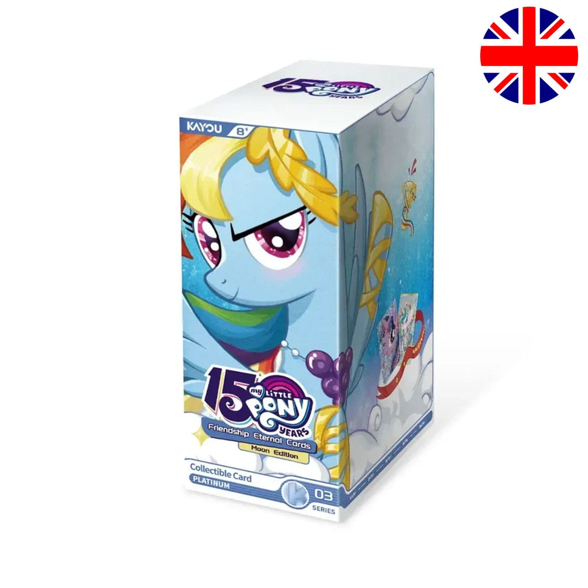 KAYOU My Little Pony Friendship Eternal Luminous Moon Series 8 Display mit Twilight Sparkle, Princess Luna und Rarity.