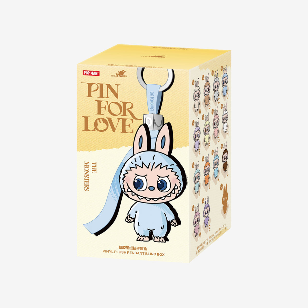 Die neue Labubu Riehe: Pin for Love von POP MART Blindbox A-M insgesamt 14 Boxen ein Display. Vinyl Plush Pendant.