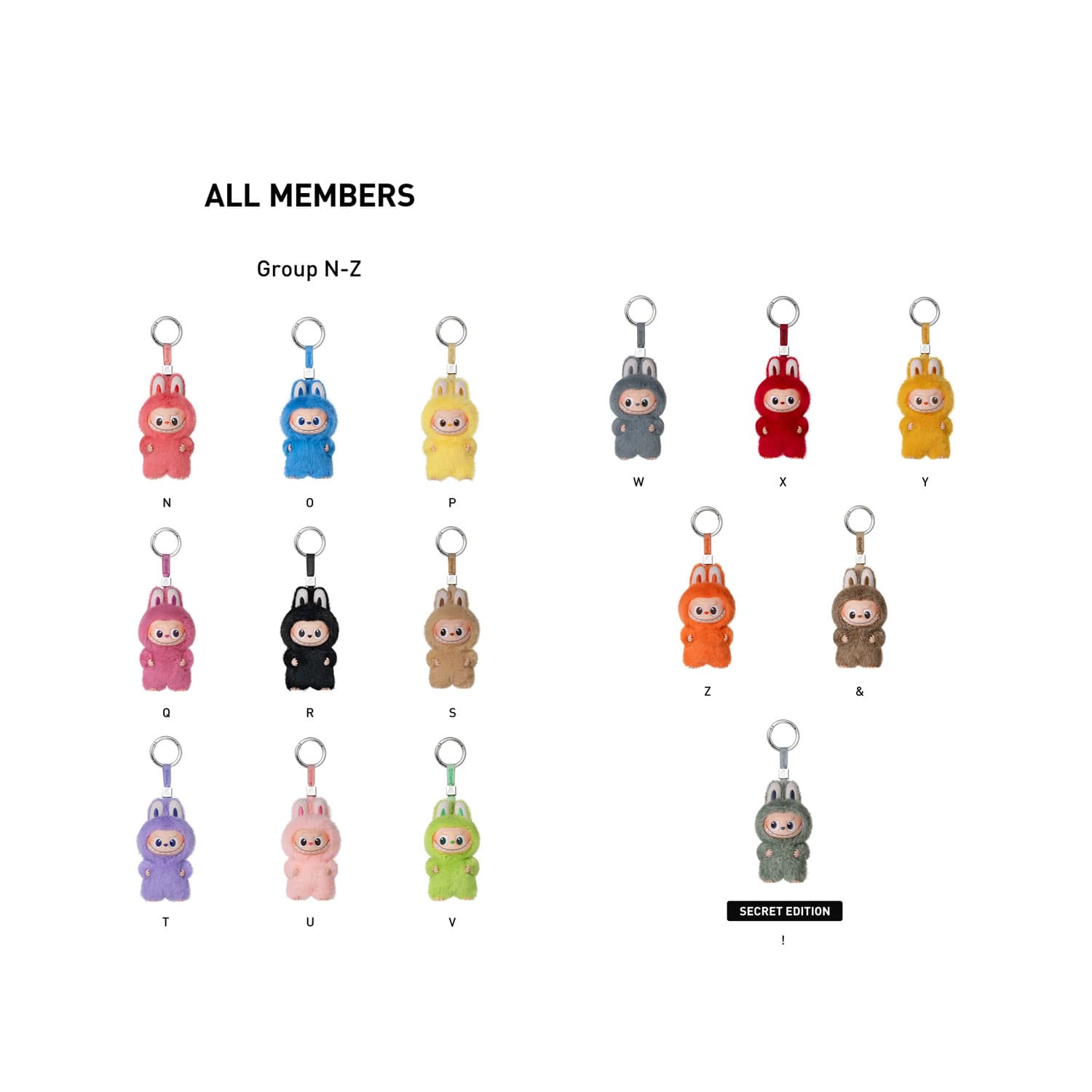 Die neuen The Monsters: Pin for Love von POP MART mit den neuen Labubus: All Members von N-Z und Secret !.
Kasing Lung.