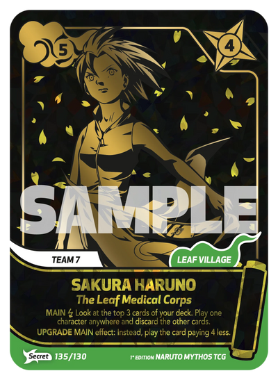 Die englische Naruto-Mythos-Trading-Card-Game-First-Set-Binder-135-130-Sakura-Haruno Karte.