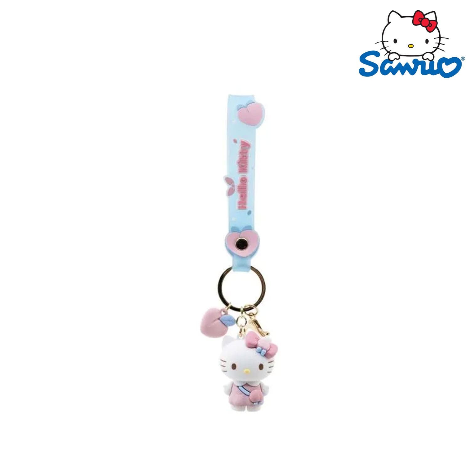 Der Sanrio Hello Kitty and Friends Peach Series Peach Hello Kitty Keychain Anhänger.
