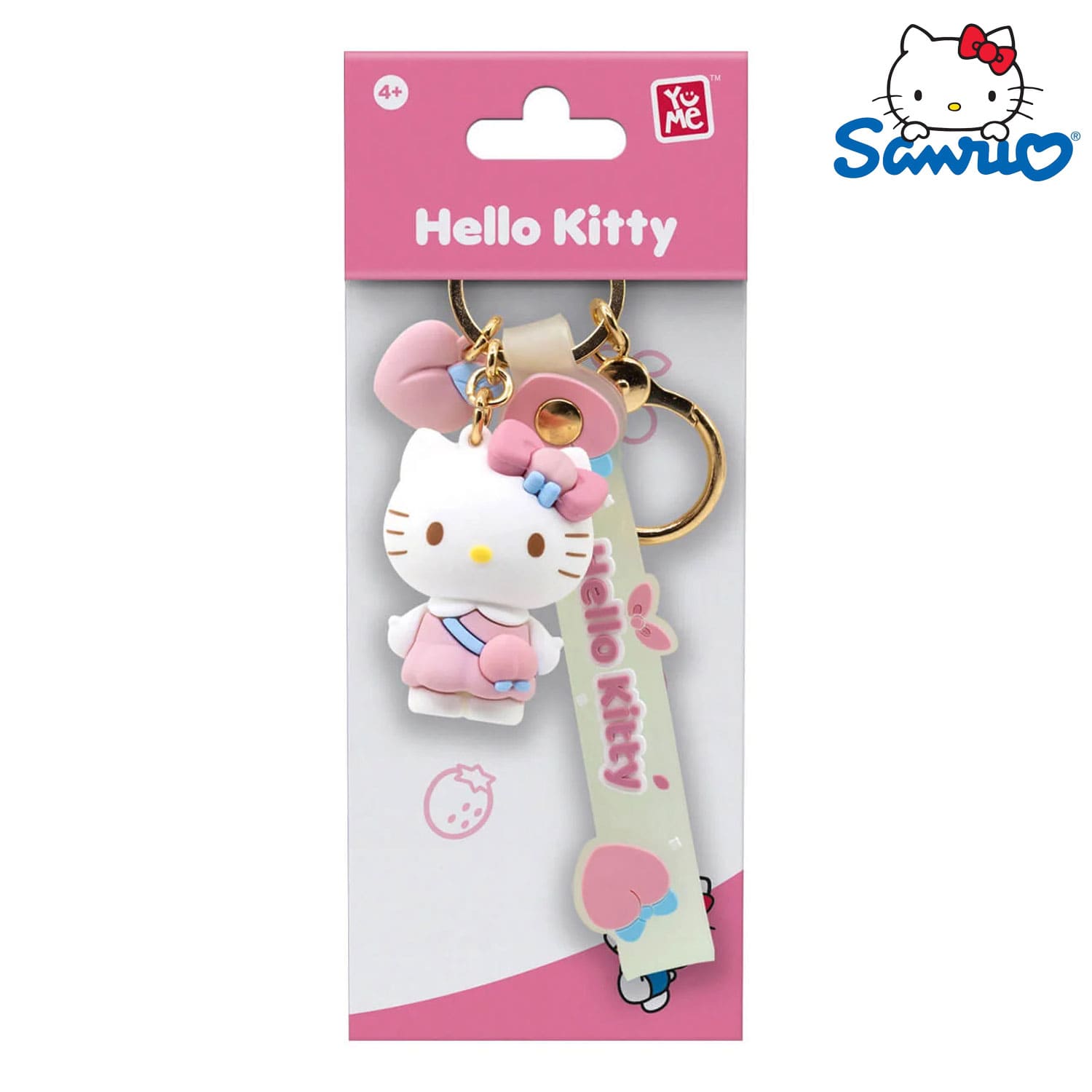 Sanrio Hello Kitty & Friends Peach Series Peach Hello Kitty Schlüsselanhänger für Sanrio Fans, Sammler und Alltag.