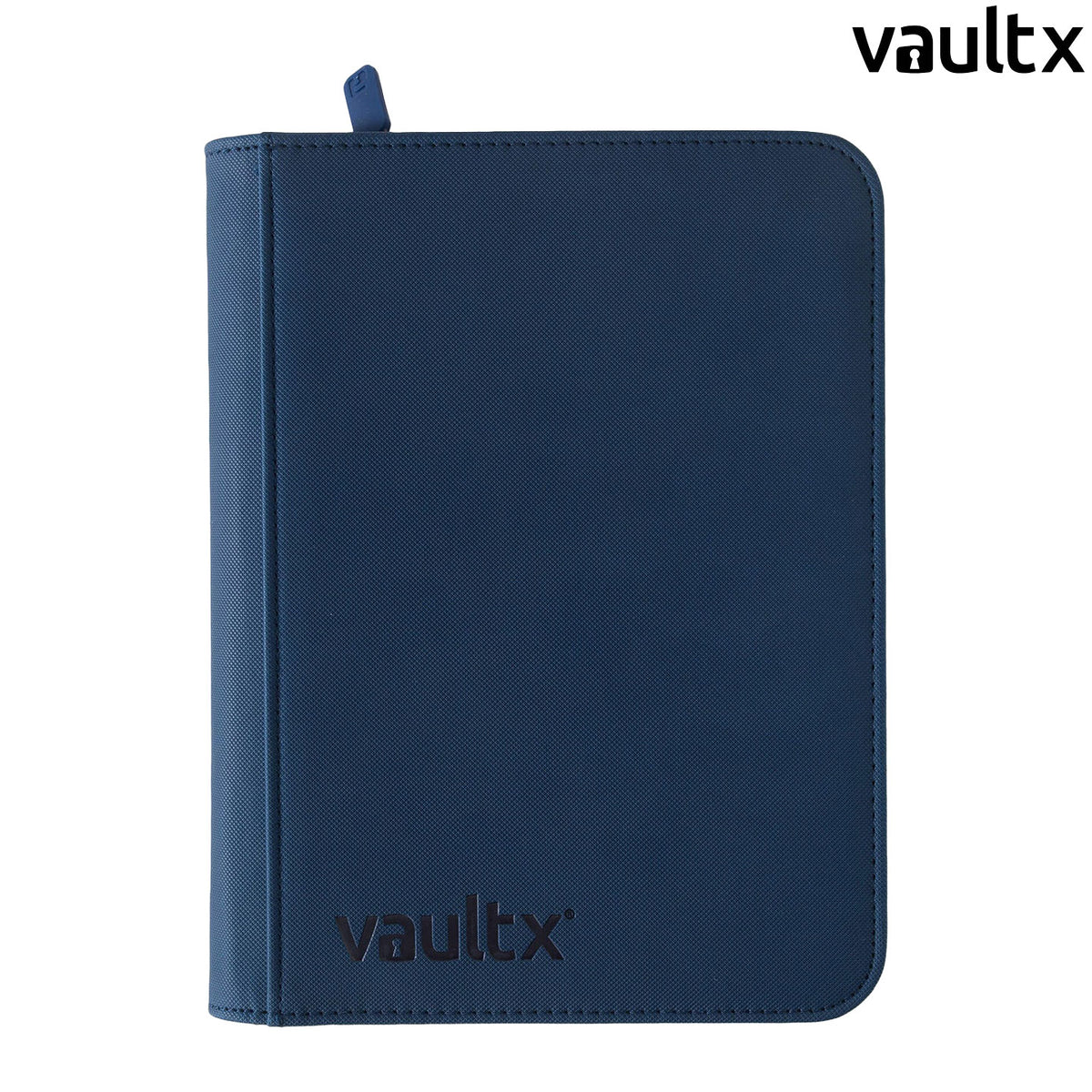 Die Vault-X_Exo-Tec-4-Pocket-Zip-Binder in der Farbe Royal Blue von außen mit Reißverschluss.
