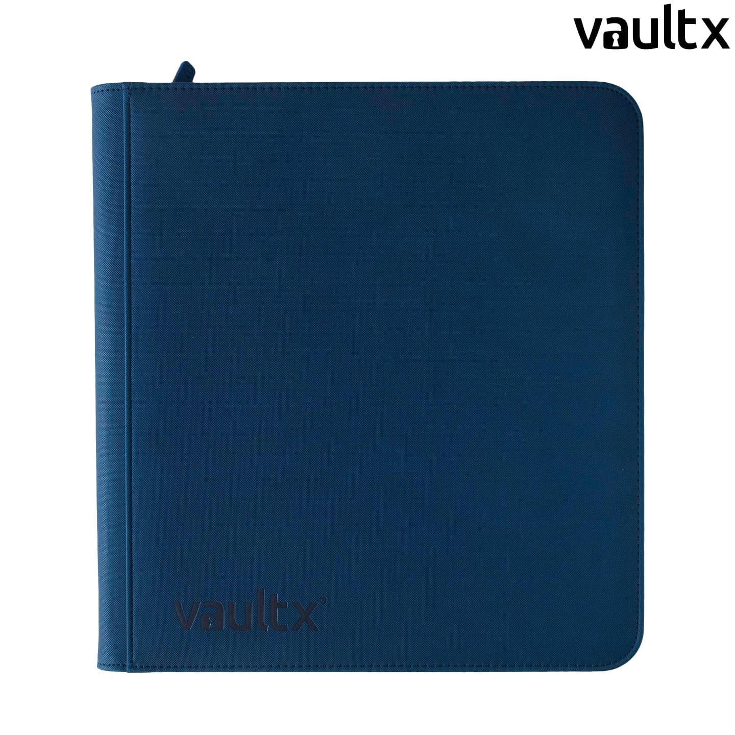 VaultX Premium Card Binder Blau 12 Pockets Zip Exo Tec in Farbe Schwarz, für Pokémon, Yu-Gi-Oh! und One Piece.