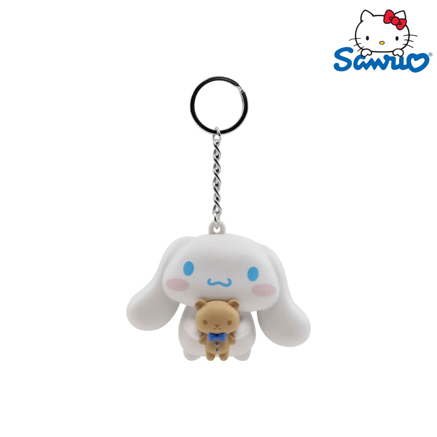 Der YuMe Toys Sanrio Hello Kitty and Friends Pocket Hero Keychain/Anhänger Figur in der Cinnamoroll Variation.