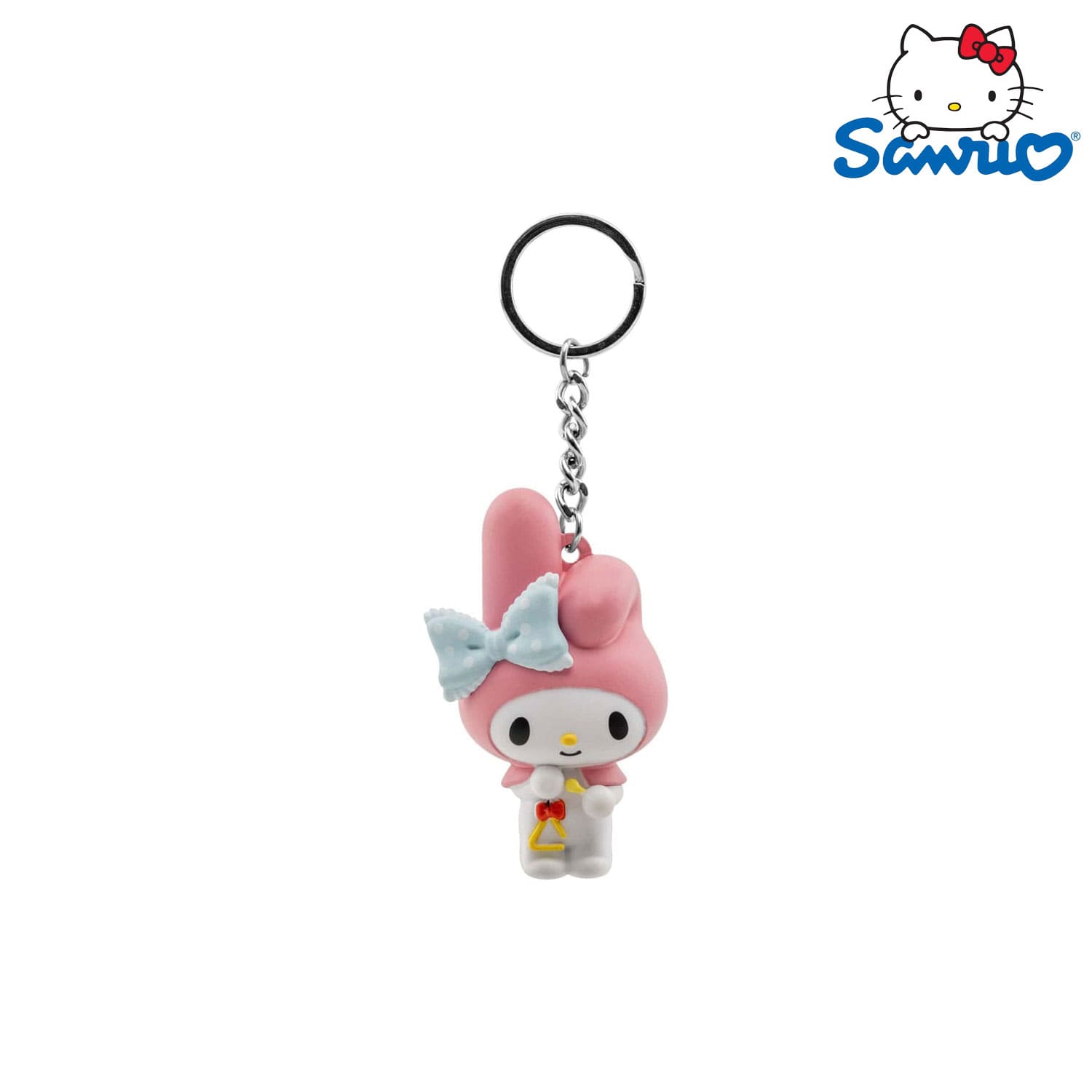 Der YuMe Toys Sanrio Hello Kitty and Friends Pocket Hero Keychain/Anhänger Figur in der My Melody Variation.
