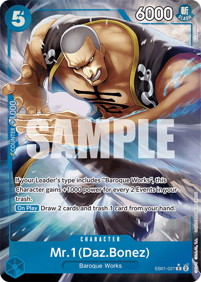 Mr.1(Daz.Bonez) EB01-027 (Parallel 1) Memorial Collection One Piece Karte