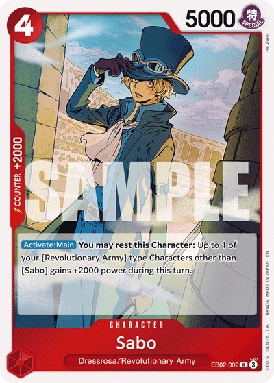 Sabo EB02-002 Anime 25th Collection One Piece Karte