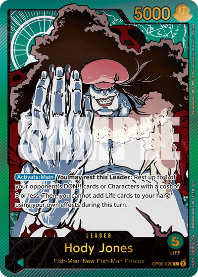 Hody Jones OP06-020 (Parallel 2) Anime 25th Collection One Piece Karte