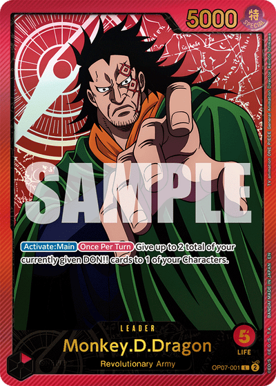 Monkey.D.Dragon OP07-001 (Parallel 2) Anime 25th Collection One Piece Karte