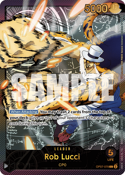 Rob Lucci OP07-079 (Parallel 2) Anime 25th Collection One Piece Karte