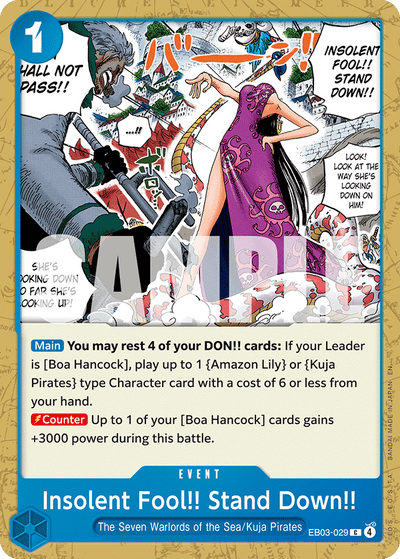 Insolent Fool!! Stand Down!! EB03-029 Heroines Edition One Piece Karte