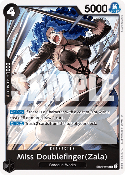 Miss Doublefinger(Zala) EB03-046 Heroines Edition One Piece Karte