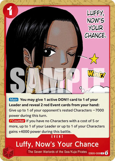 Luffy, Now's Your Chance EB05-008 Heroines Edition Vol. 2 One Piece Karte
