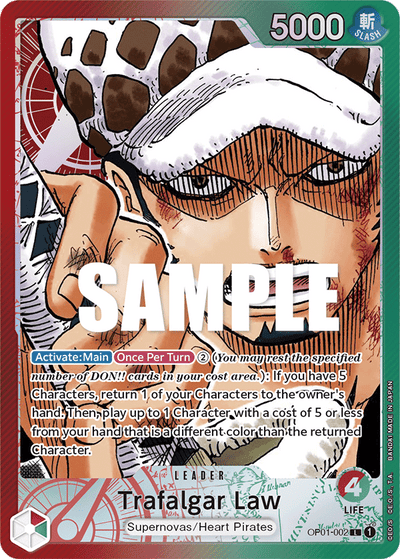Trafalgar Law OP01-002 (Parallel 1) Romance Dawn One Piece Karte