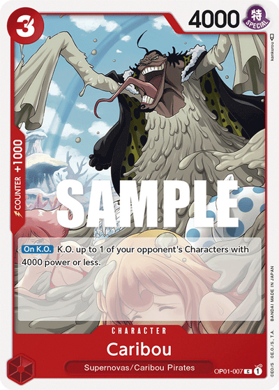 Caribou OP01-007 Romance Dawn One Piece Karte