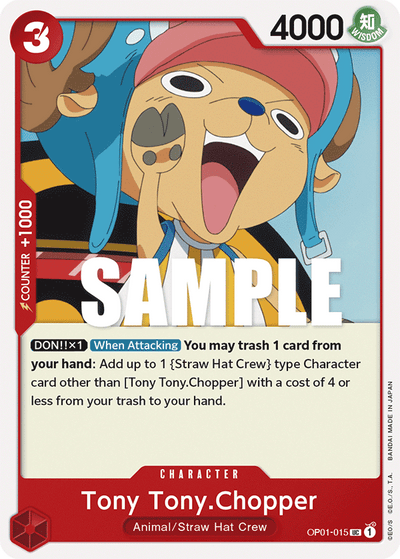 Tony Tony.Chopper OP01-015 Romance Dawn One Piece Karte