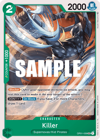 Killer OP01-039 Romance Dawn One Piece Karte