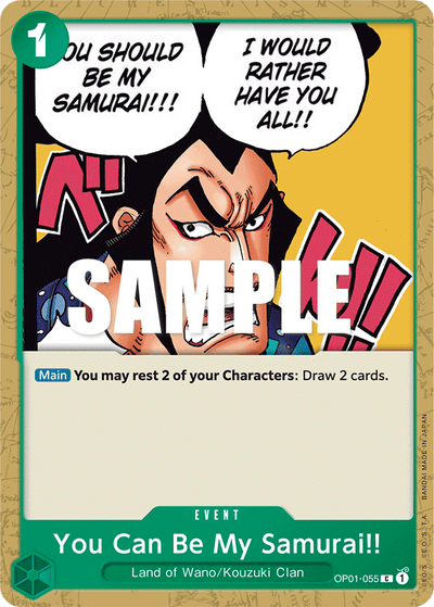 You Can Be My Samurai!! OP01-055 Romance Dawn One Piece Karte