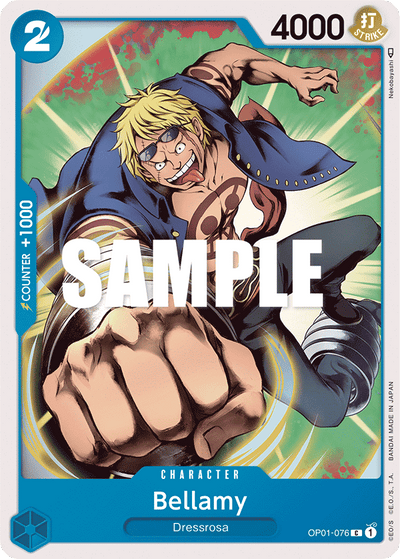 Bellamy OP01-076 Romance Dawn One Piece Karte