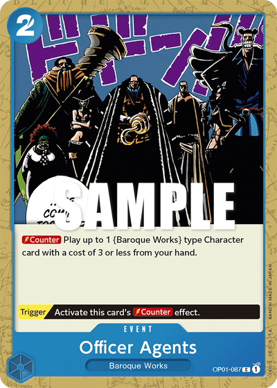 Officer Agents OP01-087 Romance Dawn One Piece Karte