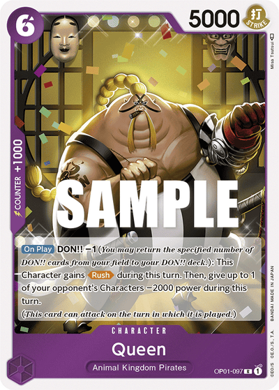 Queen OP01-097 Romance Dawn One Piece Karte