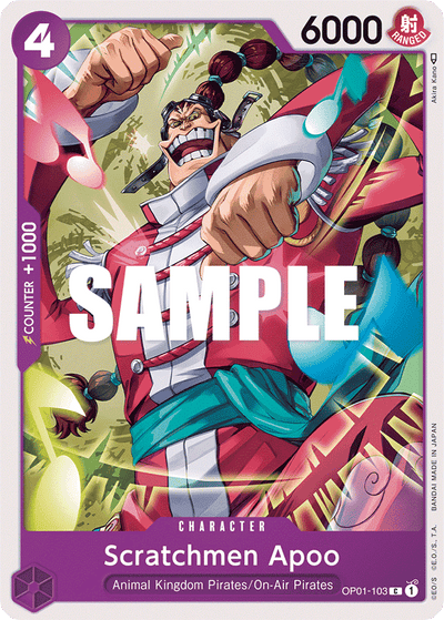 Scratchmen Apoo OP01-103 Romance Dawn One Piece Karte