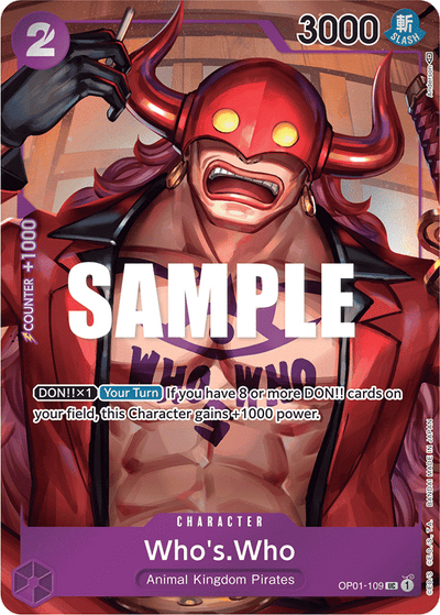 Who's.Who OP01-109 (Parallel 1) Romance Dawn One Piece Karte