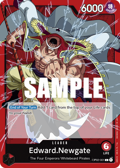Edward.Newgate OP02-001 Paramount War One Piece Karte