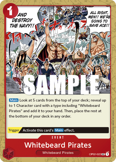 Whitebeard Pirates OP02-022 Paramount War One Piece Karte