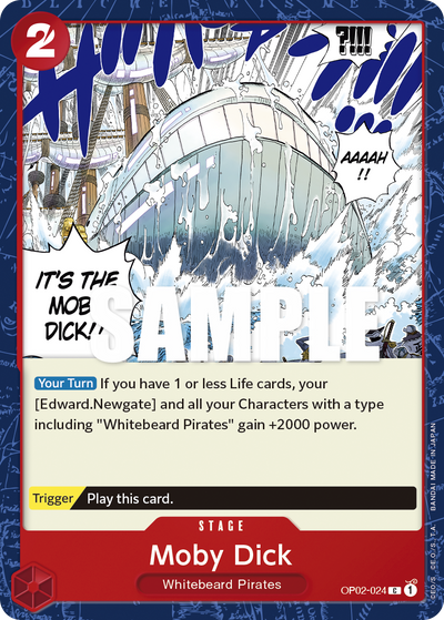 Moby Dick OP02-024 Paramount War One Piece Karte