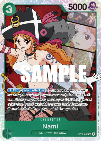 Nami OP02-036 Paramount War One Piece Karte