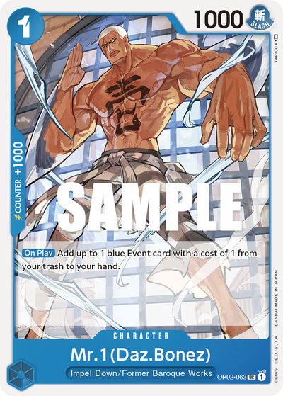 Mr.1(Daz.Bonez) OP02-063 Paramount War One Piece Karte