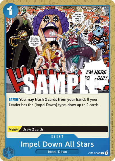 Impel Down All Stars OP02-066 Paramount War One Piece Karte